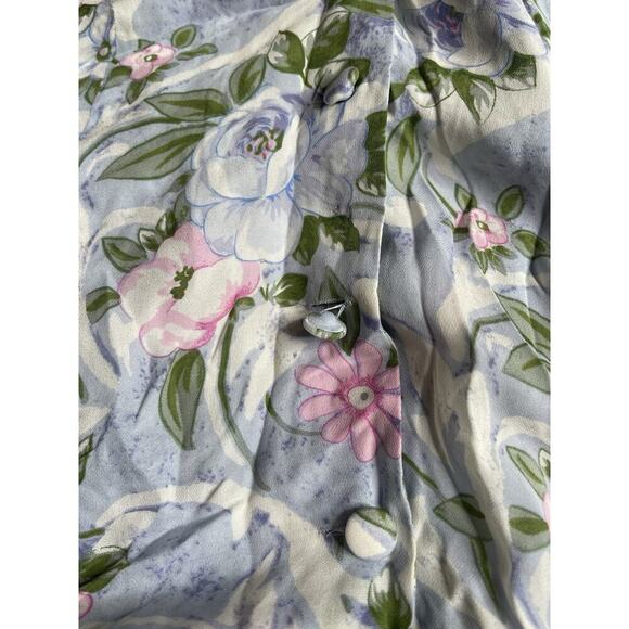 Vintage Spenser Jeremy 100% Silk Floral Dress Women's 16 Cottage Core Pastel - Picture 4 of 8